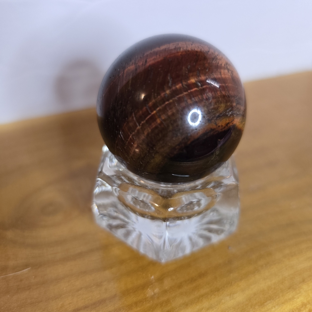 Red Tiger's Eye Crystal Sphere Polished Gemstone Ball – Stand Not Included - Picture 6 of 6